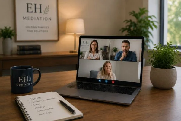 child access mediation Fleet online meeting.